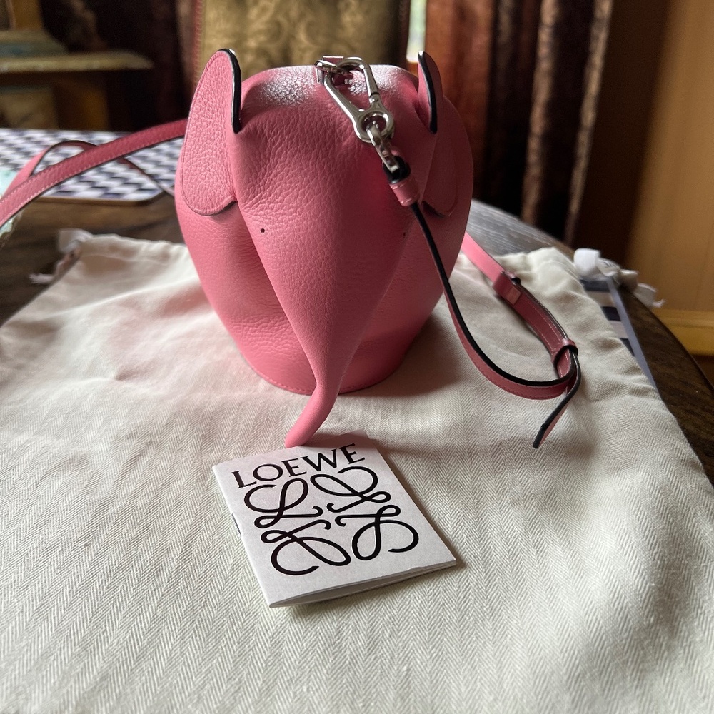 Loewe pink elephant cross body/ clutch